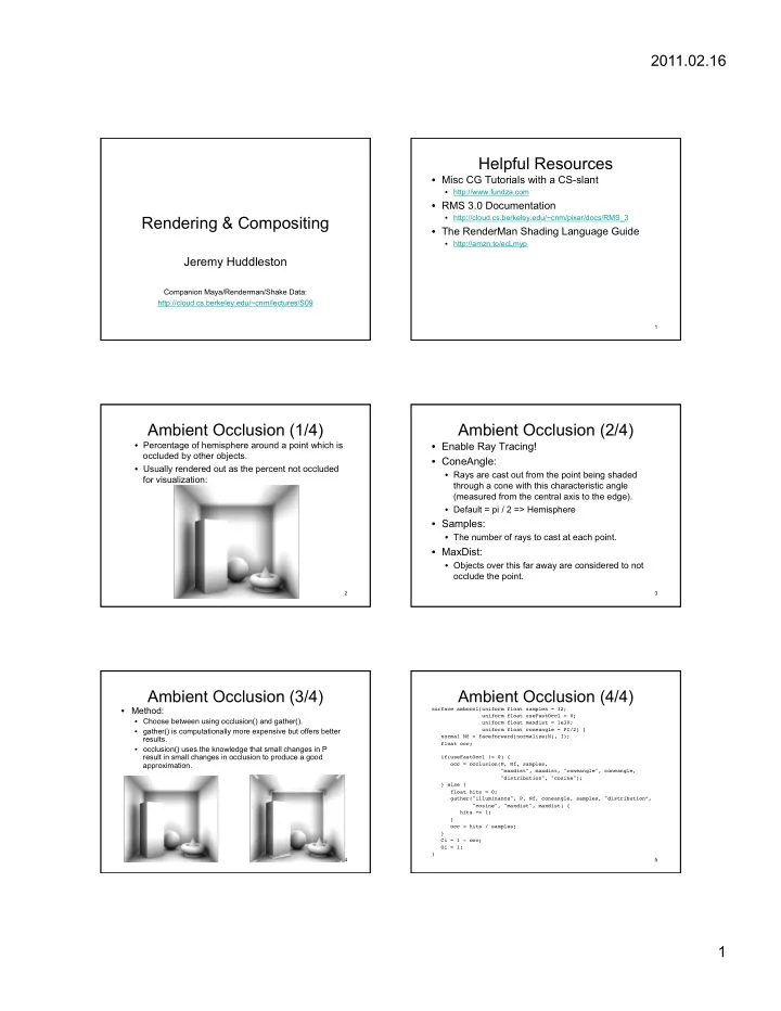 helpful resources