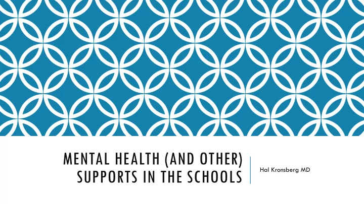 supports in the schools introduction