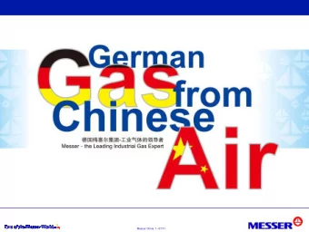 Messer China 1 - 07/11  History  113 Years of competence in industrial gases  Foundation:  1898