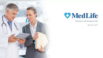 Investors and Analysts Day  April 5th, 2017  LEGAL DISCLAIMER This presentation is not, and nothing