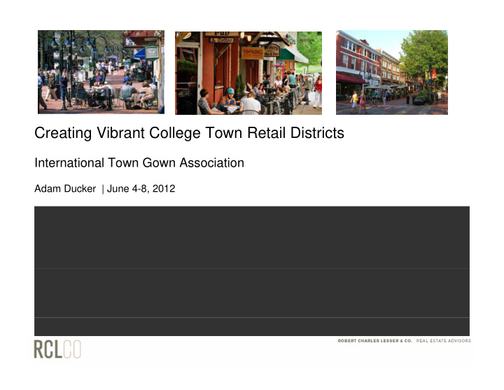 creating vibrant college town retail districts