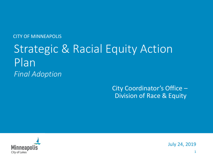 strategic amp racial equity action plan