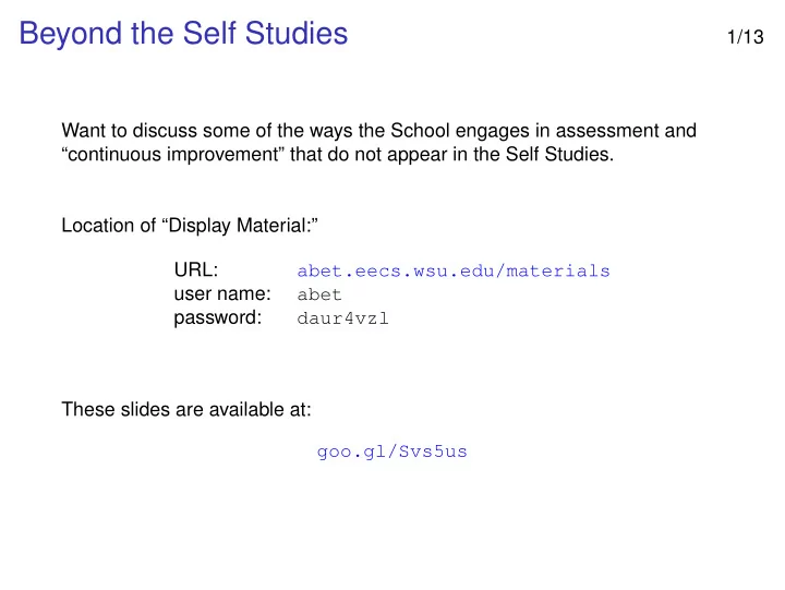 beyond the self studies