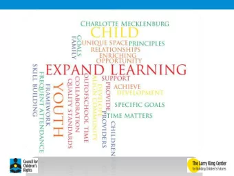 Out-of-School Time Forum  Dr. Heath E. Morrison  Ch  Charl  rlotte  e Me  Meck  ckle  lenb  nburg