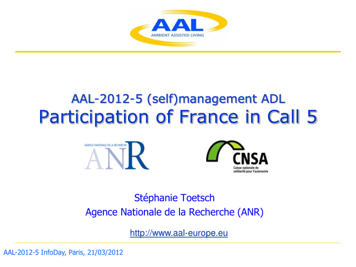 participation of france in call 5