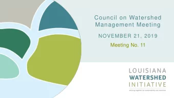 Management Meeting  NOVEMBER 21, 2019  Meeting No. 11  Call to Order  Roll Call  Pledge of