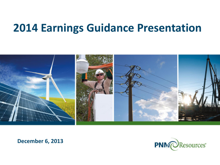 2014 earnings guidance presentation