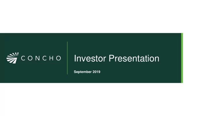 investor presentation