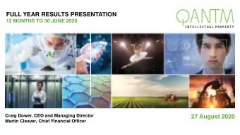 the cornerstone of  modern economies QANTM INTELLECTUAL PROPERTY LIMITED (ASX:QIP )  Craig Dower,