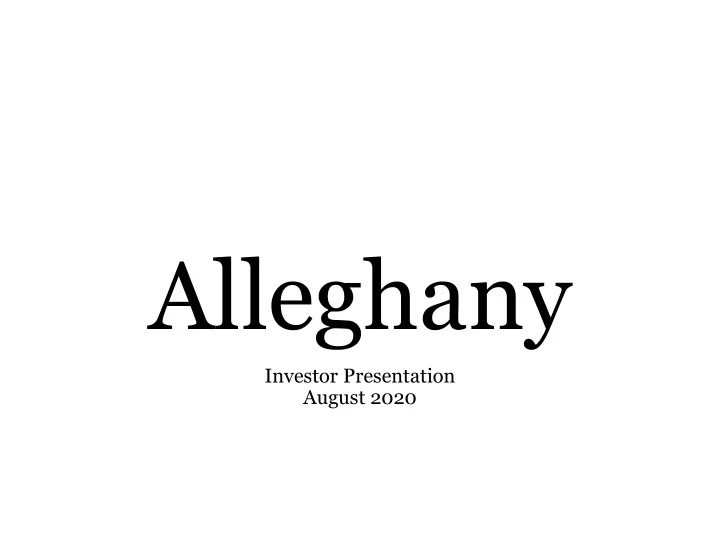 alleghany