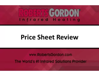 Price Sheet Review Heater Packaging  1  2  3  1. Burner  2. Core Package (up to 40 ft.)  3.