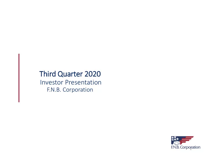 th thir ird quarter r 2020