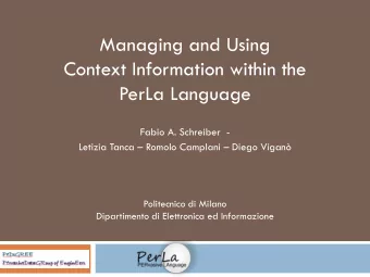 Politecnico di Milano  Dipartimento di Elettronica ed Informazione  Outline  1  Introduction