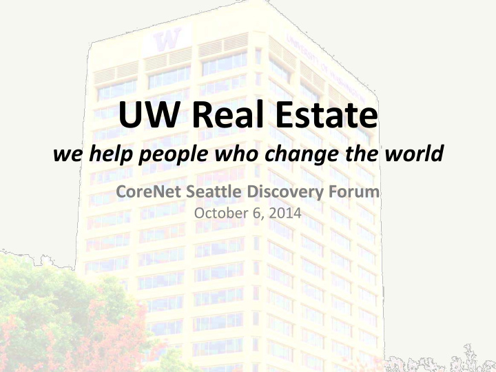 uw real estate