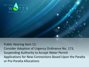 Public Hearing Item 11:  Consider Adoption of Urgency Ordinance No. 173,  Suspending Authority to