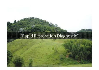Rapid Restoration Diagnostic  Motivate  Enable  Implement  ++  Urgent  Urgent  Not easy  Easy