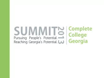 2013  Art Seavey  Director of Policy and Partnership Development  University System of Georgia