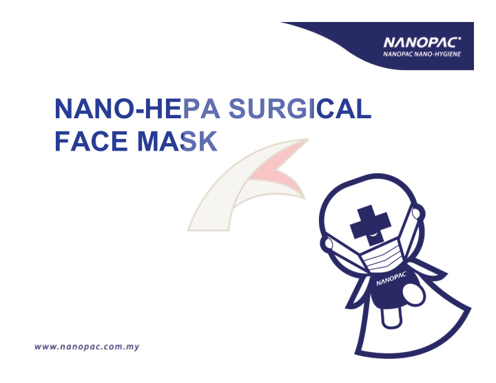 nano hepa surgical face mask