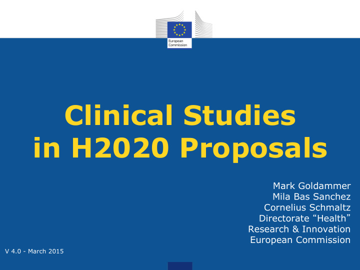 in h2020 proposals