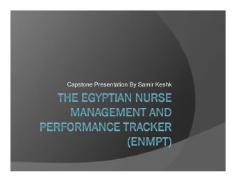 Capstone Presentation By Samir Keshk  Agenda  The Problem  Why The Project Was Chosen