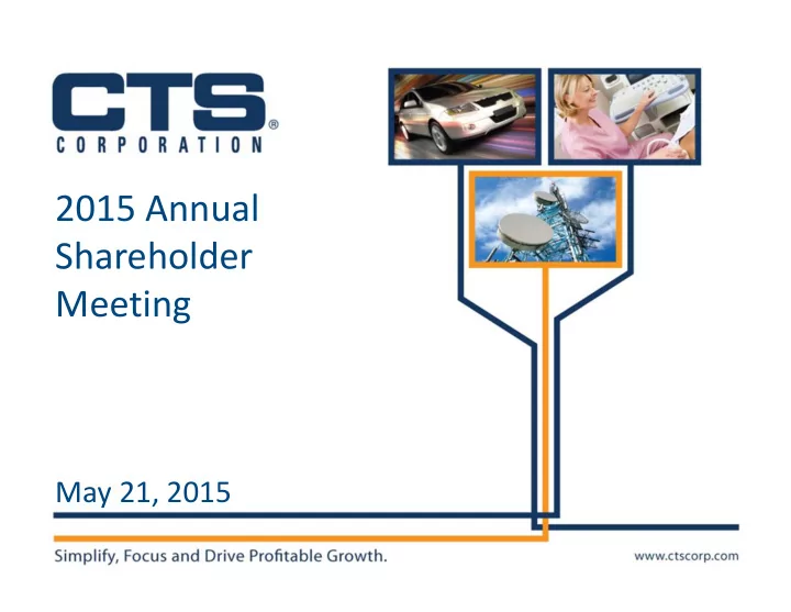 2015 annual shareholder meeting