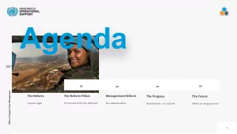 Agenda  01  02  05  03  04  Office of Supply Chain Management  The Reform Pillars  The Reform