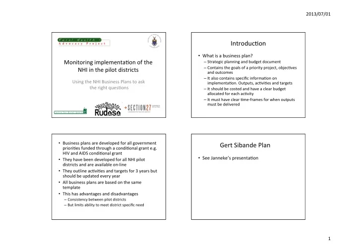 gert sibande plan