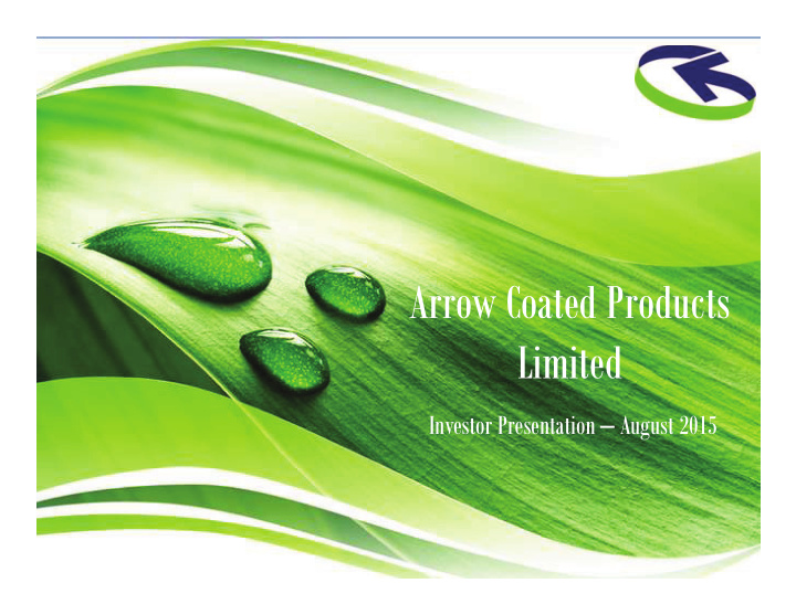 arrow coated products