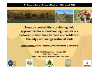 Towards co-viability: combining field  approaches for understanding coexistence  between