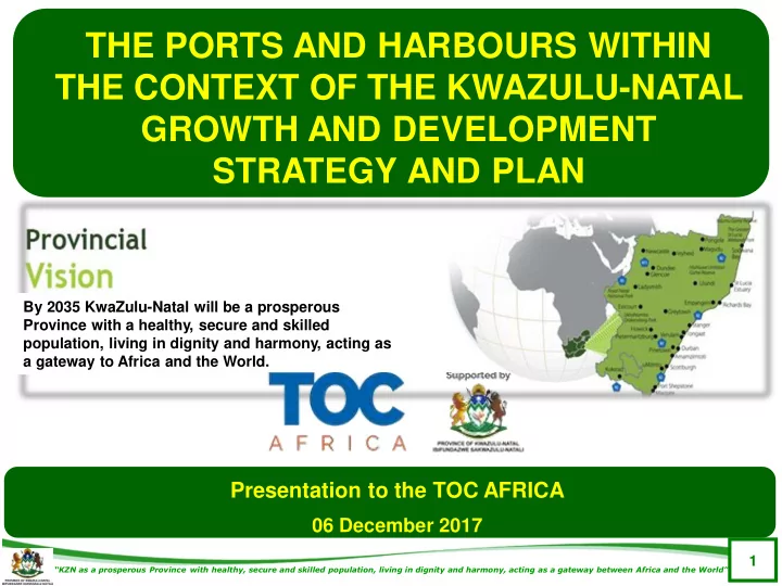 the context of the kwazulu natal