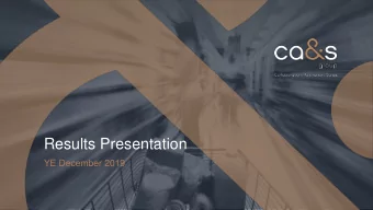 Results Presentation  YE December 2019  Macro Environment  South African Key Economical Indicators