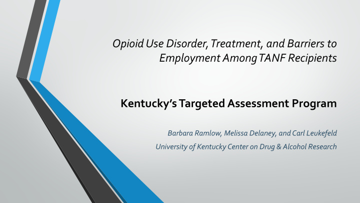 opioid use disorder treatment and barriers to employment