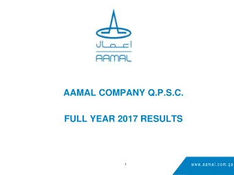 FULL YEAR 2017 RESULTS  1  Contents    Key Full Year 2017 developments    Financial Summary