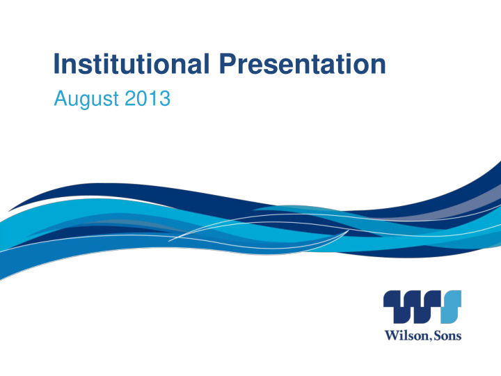 institutional presentation