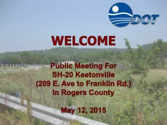 TEAM INTRODUCTIONS  ODOT  Randle White - Division 8 Engineer  Mark Zishka - Division 8