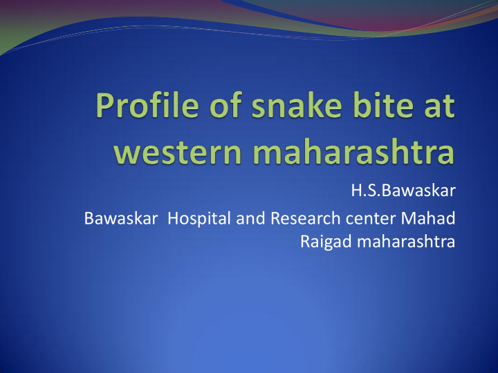 h s bawaskar bawaskar hospital and research center mahad