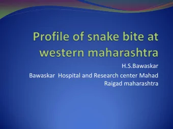 H.S.Bawaskar  Bawaskar  Hospital and Research center Mahad  Raigad maharashtra  Unknow Clinical