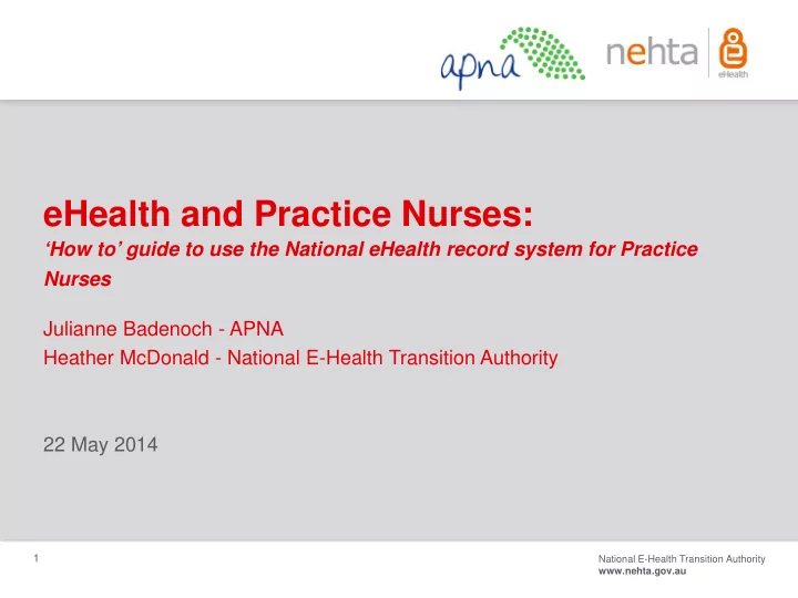 ehealth and practice nurses