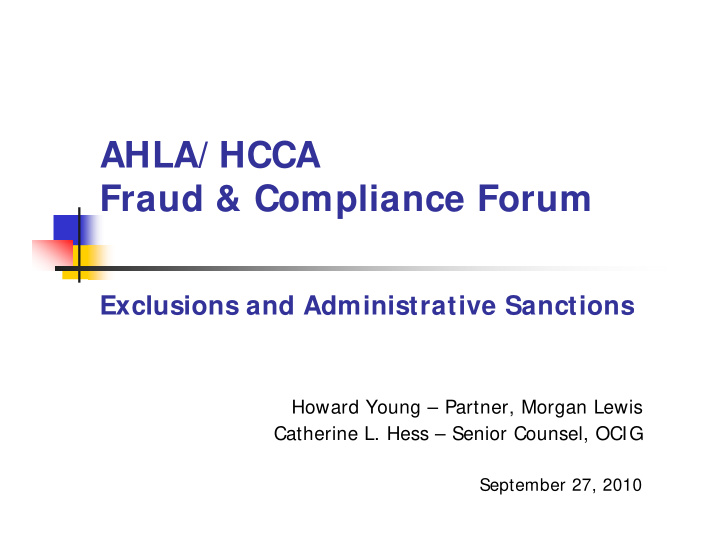 ahla hcca fraud compliance forum