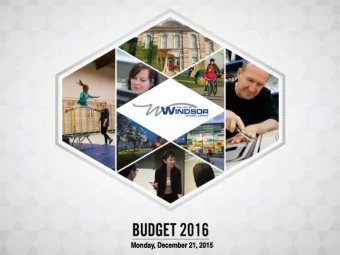Monday, December 21, 2015  2016 Operating Budget Process  Date  2016 Proposed Budget Process &amp;