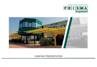 COMPANY  ANY PRESENT  NTAT  ATION  ABOUT US  I have always believed Automation would be the