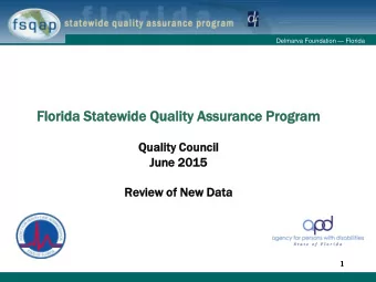 Delmarva Foundation  Florida  Florida  a State  tewid  ide Q  Quality A  ity Assuran  ance P