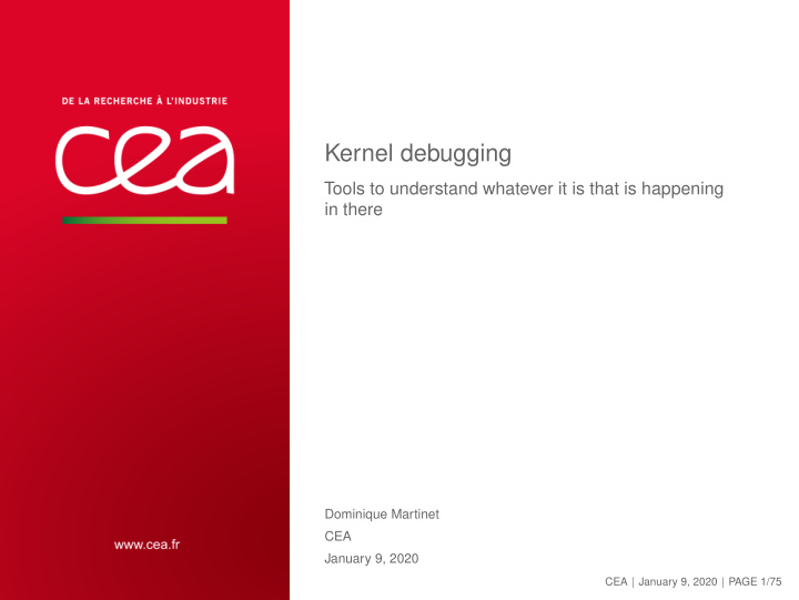 kernel debugging