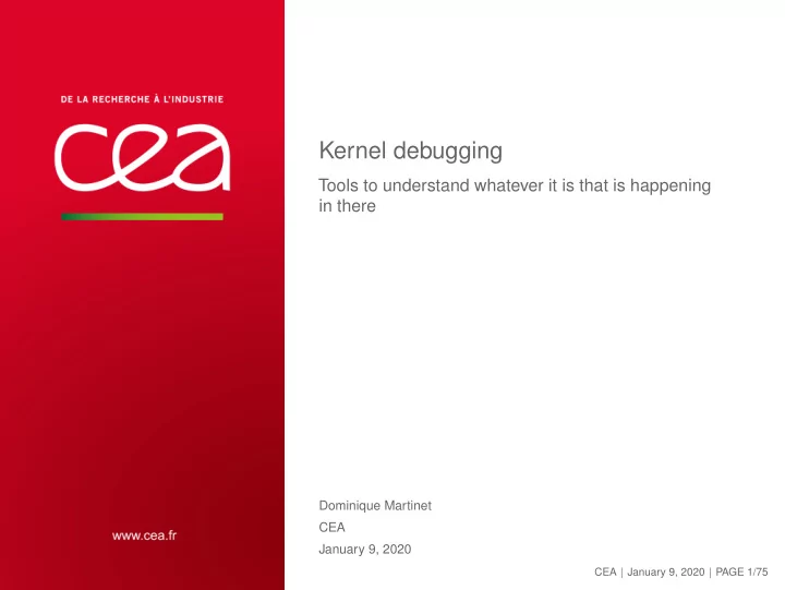 kernel debugging