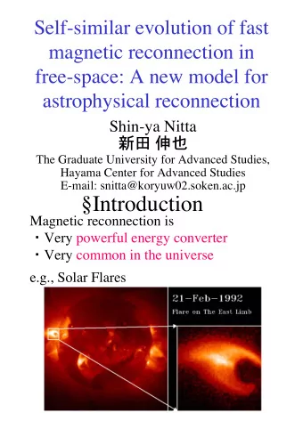 Introduction  Magnetic reconnection is  Very powerful energy converter  Very common in the