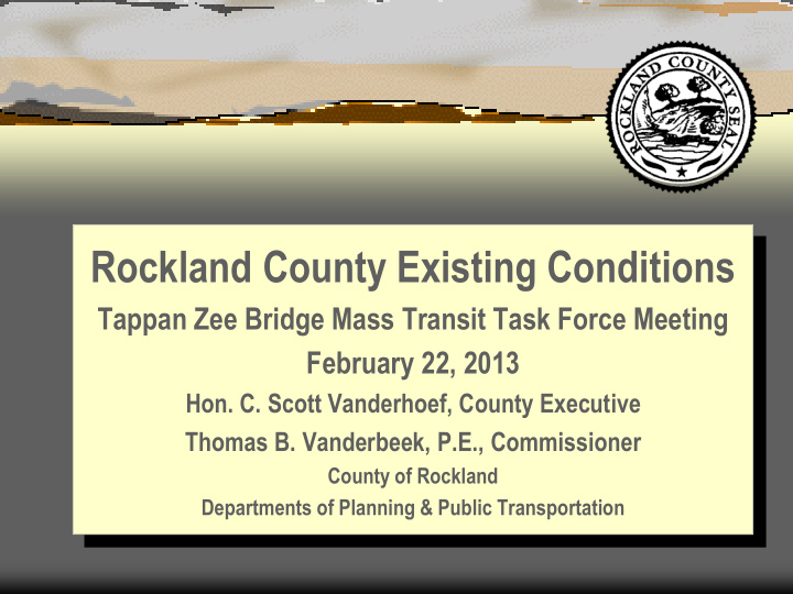 rockland county existing conditions