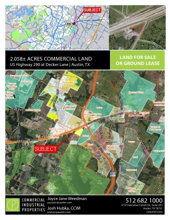 512 682 1000  joyce@cipaustin.com  3737 Executive Center Dr., Suite 255  Josh Hubka, CCIM  Austin,