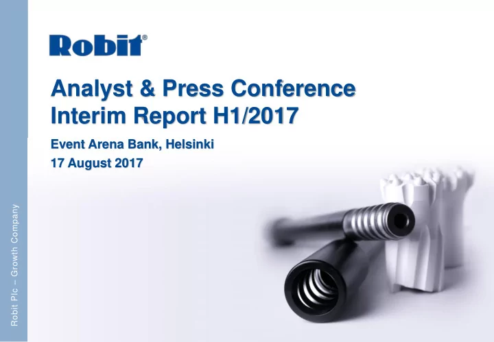 analyst press conference