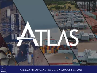 Q2 2020 FINANCIAL RESULTS  AUGUST 11, 2020  Financial Results Conference Call  1  Notice on