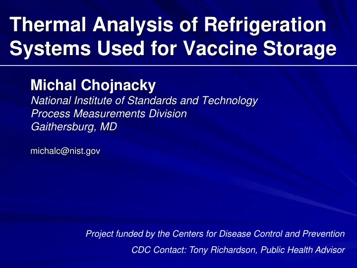 thermal analysis of refrigeration systems used for